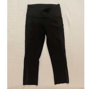 Lululemon Fast and Free High-Rise Crop - sz 4 - color black